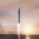 Imagen artística del BFR de SpaceX.